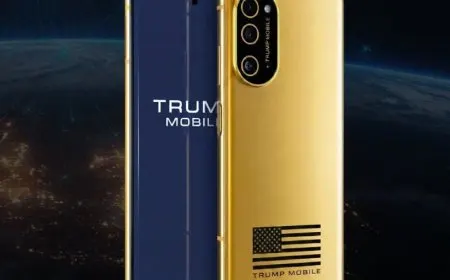 Trump Mobile device packaging with security warning label