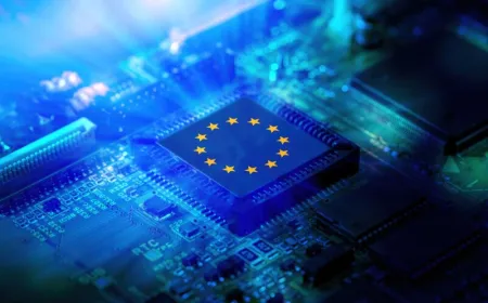 A developer writes code for an open source project supporting European digital sovereignty.