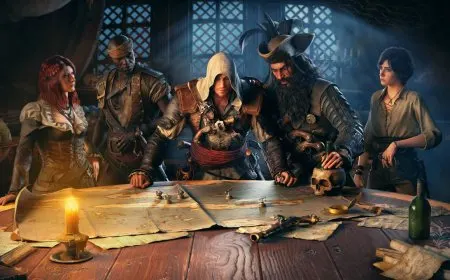 Gameplay screenshot depicting naval combat and underwater exploration in Assassin's Creed Black Flag Resynced