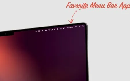 macOS menu bar showing utility icons for system monitoring, calendar access, and quick settings management.