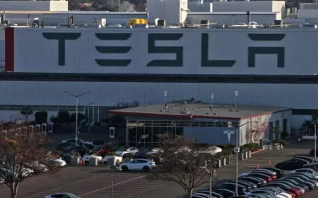 Tesla corporate headquarters exterior view
