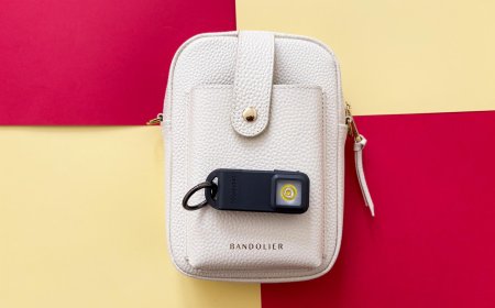 Pebblebee Halo tracker with pull-cap design, loud siren, and strobe lights for personal safety and location tracking.