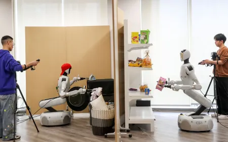 Robotics testing equipment inside a residential rental unit