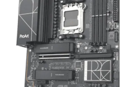 The ASUS ProArt B850-Creator Wi-Fi Neo motherboard layout highlights its thermal design and connectivity ports.