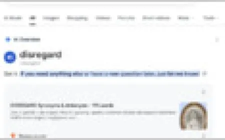 The search results page shows a missing AI Overview box for command-style queries.