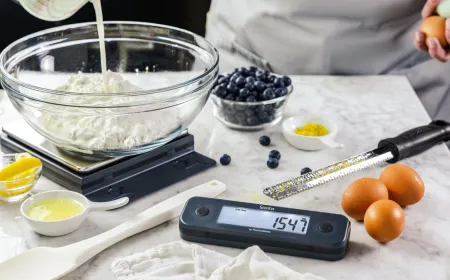 The ThermoWorks Gravitas kitchen scale features a detachable wireless display.