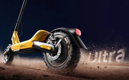 The Xiaomi Electric Scooter 6 series lineup is displayed at MWC 2026 in Barcelona.