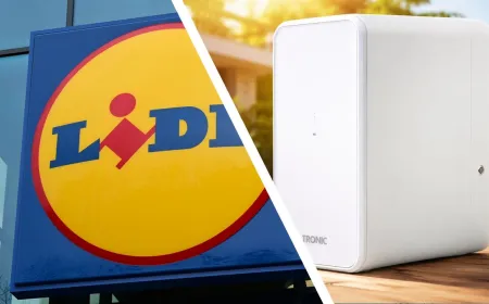 Compact Lidl balcony solar battery unit designed for residential energy storage.