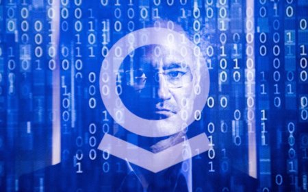 A digital network graphic represents healthcare data management and privacy oversight.