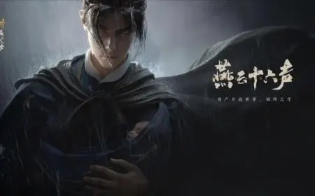 A gameplay screenshot from Where Winds Meet shows a character practicing martial arts in an open world environment.