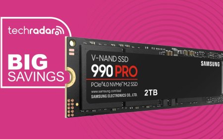 Samsung 990 Pro 2TB NVMe solid-state drive and retail packaging