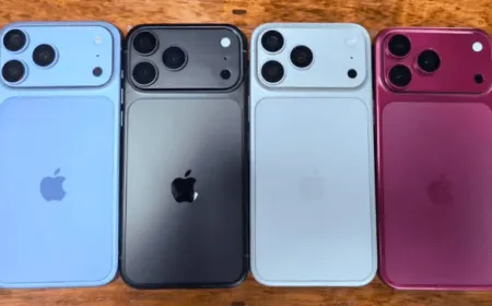 A physical dummy model of the iPhone 18 Pro displays the new dark cherry burgundy finish.