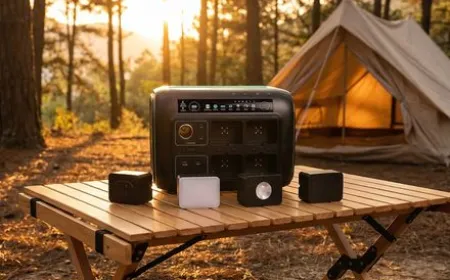 Modular power components are arranged together to provide portable outdoor energy.