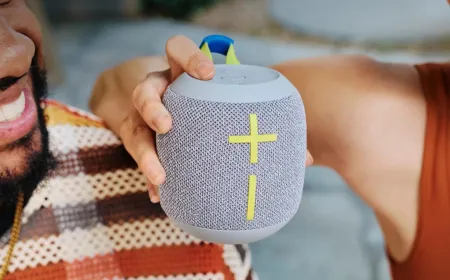 The Ultimate Ears Wonderboom 4 Bluetooth speaker features a floating chassis and an IP67 water resistance rating.