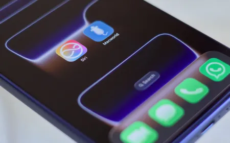 The iOS 27 Siri interface features a darker theme, Dynamic Island integration, and camera convergence.