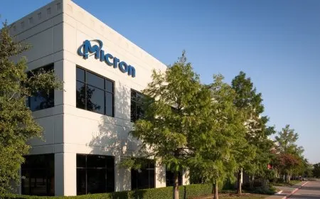 A view of the DDR4 wafer production line at Micron's expanded Manassas, Virginia facility.