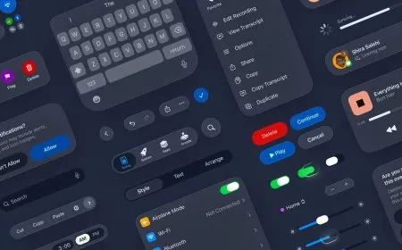 Updated design kit interface displaying iOS and iPadOS 26 components for Figma and Sketch