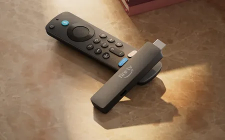 The Amazon Fire TV Stick HD streaming device features a compact design and the new Vega operating system.