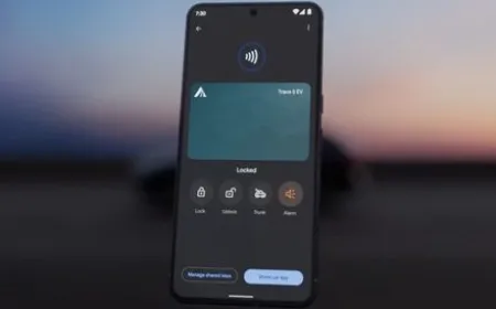 A smartphone displays the Google Wallet interface for managing digital car key permissions with co-owner and guest roles.