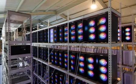 Microsoft warning graphic illustrating GPU mining malware spread via SEO poisoning and AI chatbots.