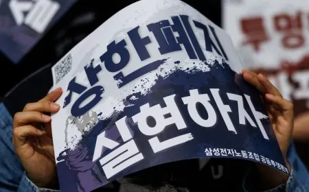 Samsung semiconductor facility reducing chip production ahead of an eighteen-day labor strike.