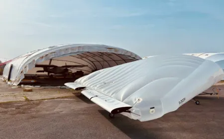 This inflatable wing cargo drone enables portable battlefield logistics and autonomous resupply operations.