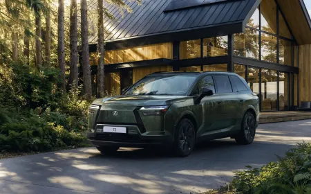 The Lexus TZ three-row electric SUV features its e-TNGA platform design and acoustic cabin insulation.