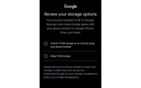 Graphic illustrating Google's updated five gigabyte free storage limit for new accounts