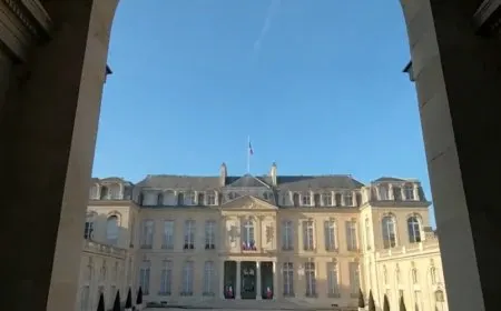 French judicial authorities searching the Élysée Palace during a contract corruption investigation.