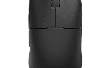 The Sharkoon SKILLER SGM70W wireless gaming mouse features an ergonomic shell and glass feet.