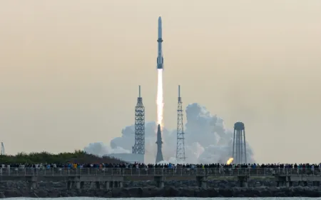 Bezos rocket fails to reach orbit after a frozen hydraulic line cuts engine thrust.