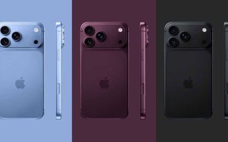 Leaked iPhone 18 Pro dummy units displaying the final Dark Cherry and Light Blue color options.