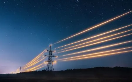 Power grid infrastructure supporting growing AI data center electricity demand