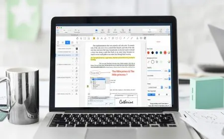 The PDF Reader Pro application window displays document editing and annotation tools on a Mac screen.