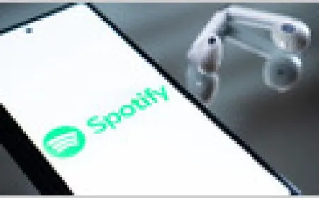 Spotify stock chart showing a 13% increase after announcing 2030 financial guidance and new features