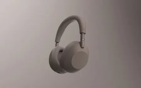 The Sony WH-1000XM6 headphones showcase the new Sandstone exterior finish.