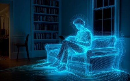 The diagram shows how Wi-Fi beamforming signals detect human movement through standard routers.