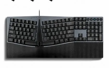 The Periboard-535 II is a full-size wired ergonomic mechanical keyboard designed for prolonged office work.