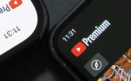 A smartphone screen displays YouTube Premium podcast playback controls and speed adjustment options.