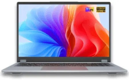 Ninkear YBOOK 15 two-in-one laptop displayed in standard mode with its keyboard and screen visible.