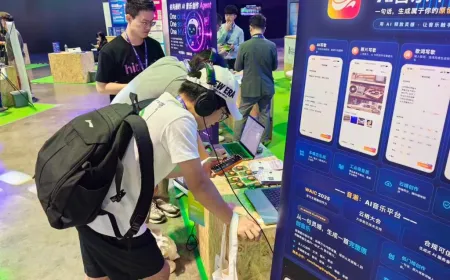 Ziyouliangji Information Technology demonstrates its Hitto AI music platform for everyday song creation.