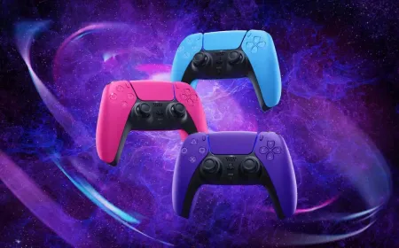 Multiple PlayStation 5 DualSense controllers are arranged for the Days of Play promotional sale.