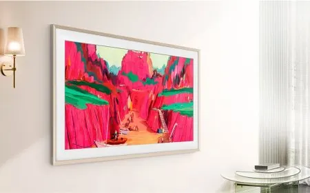 Samsung 85-inch The Frame Pro television with matte anti-reflection display