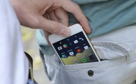 A smartphone displays a security notification to protect user data from theft.