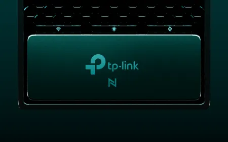 The graphic displays the TP-Link Archer 8 router lineup and the upcoming Wi-Fi 8 roadmap.