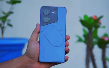 The TECNO POVA 5 Pro 5G smartphone displays its front and rear design.