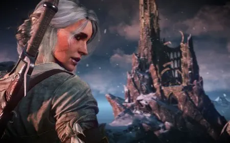 Concept art and development notes for the Kaer Morhen death scene in The Witcher 3
