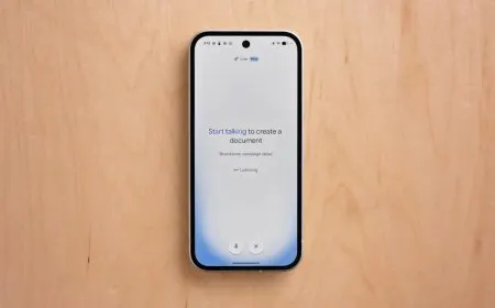 Smartphone displaying a voice assistant interface