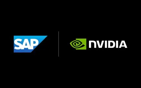 Diagram illustrating SAP and NVIDIA collaboration for secure enterprise AI agent deployment and compliance governance.