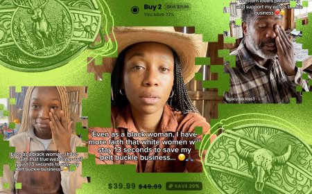 A computer-generated avatar represents a marginalized identity in a dropshipping advertisement.